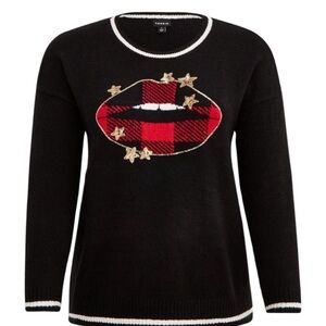 Torrid Pullover Sweater lips Size 0